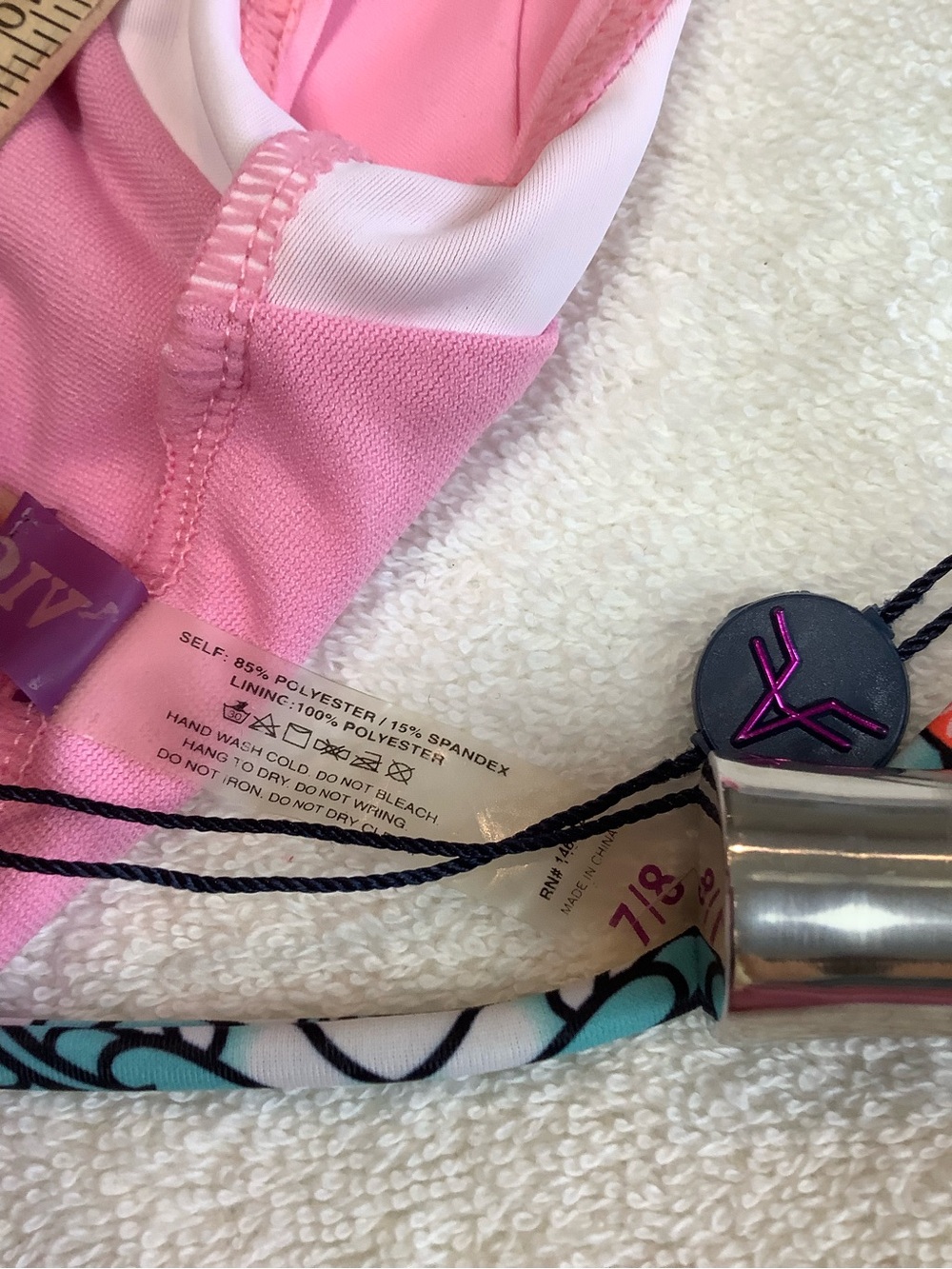 NWT Vigoss 7/8 2pc swim, cap sleeve top, boy short - Picture 9 of 15